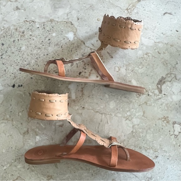 Gladiador Sandals Handmade in Greece Genuine Leather Size 41 - Picture 7 of 12